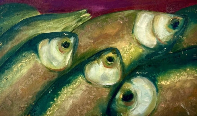 Carte postale - Sardines en boîte